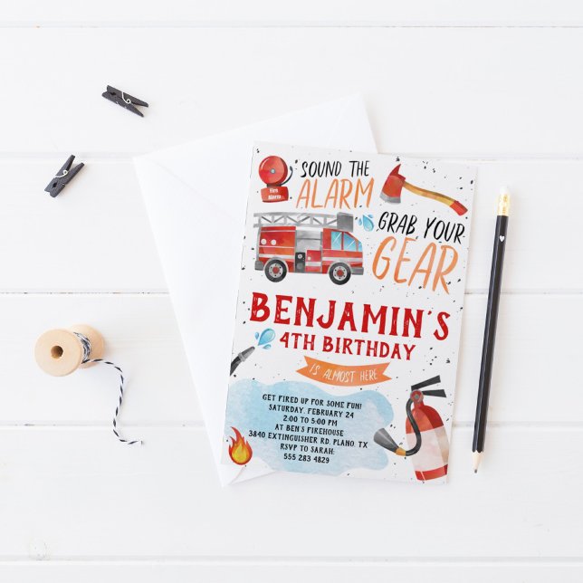 Invitation à la fête d'anniversaire du camion d'in (Créateur téléchargé)