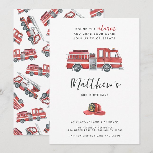 Invitation à la fête d'anniversaire du camion du m (Devant / Derrière)