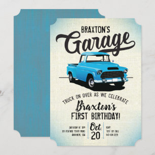 Invitation à la fête d'anniversaire du camion vint