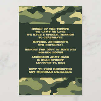 Invitation à la fête d'anniversaire du Camo de l'A