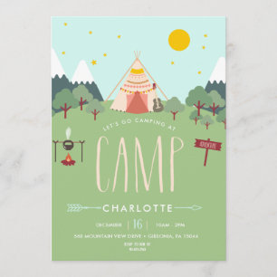 Invitation à la fête d'anniversaire du camping Ver
