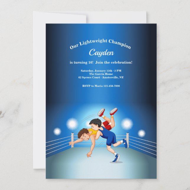 Invitation à la fête d'anniversaire du champion lé (Devant)