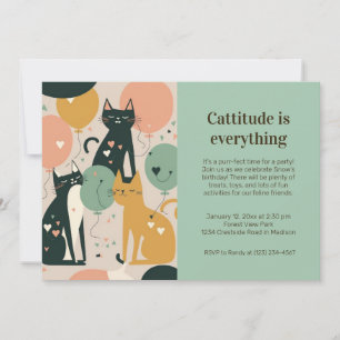 Invitation à la fête d'anniversaire du chat