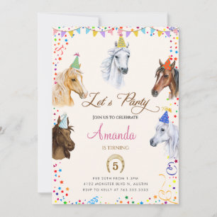 Invitation à la fête d'anniversaire du cheval