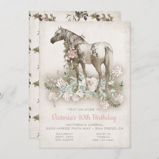 Invitation à la fête d'anniversaire du Cheval Blan (Devant / Derrière)