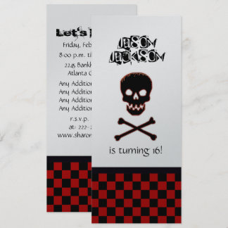 Invitation à la fête d'anniversaire du crâne