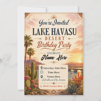 Invitation à la fête d'anniversaire du désert du l
