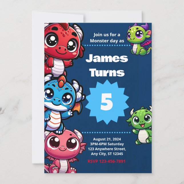 Invitation à la fête d'anniversaire du Dragon magi (Devant)