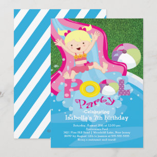 Invitation à la fête d'anniversaire du Fun Girl Po