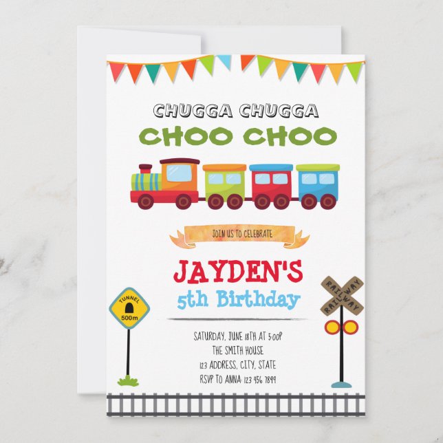 Invitation à la fête d'anniversaire du garçon (Devant)