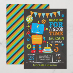 Invitation à la fête d'anniversaire du garçon au r