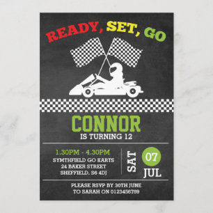 Invitation à la fête d'anniversaire du Go-Karting