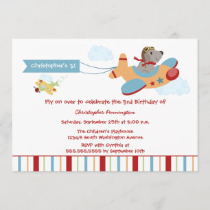 Invitation à la fête d'anniversaire du pilote de c
