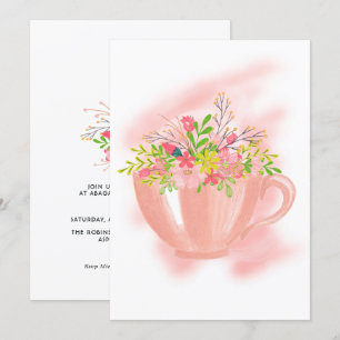 Invitation à la fête d'anniversaire du thé de prin