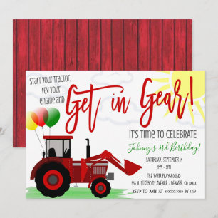 Invitation à la fête d'anniversaire du tracteur 