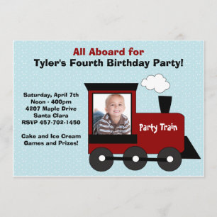 Invitation à la fête d'anniversaire du train