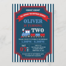 Invitation à la fête d'anniversaire du train