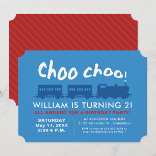 Invitation à la fête d'anniversaire du train
