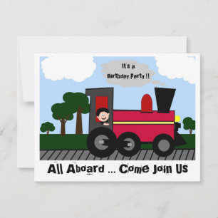 Invitation à la fête d'anniversaire du train (chev