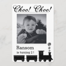 Invitation à la fête d'anniversaire du train pour 