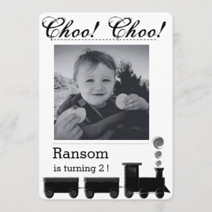 Invitation à la fête d'anniversaire du train pour 