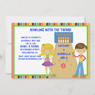 Invitation à la fête d'anniversaire du Twin Bowlin