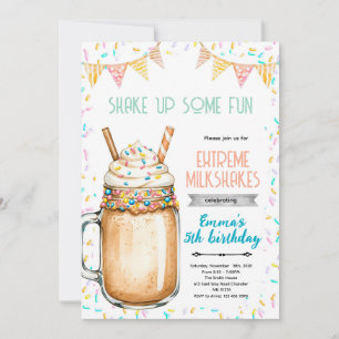 Invitation à la fête d'anniversaire Extreme Milksh
