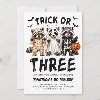 Invitation à la fête d'anniversaire Halloween Tric