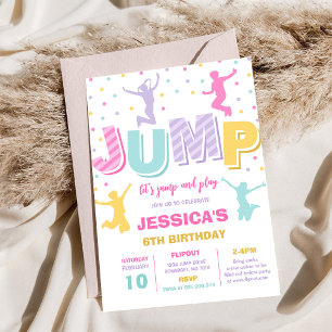 Invitation à la fête d'anniversaire Let's Jump and