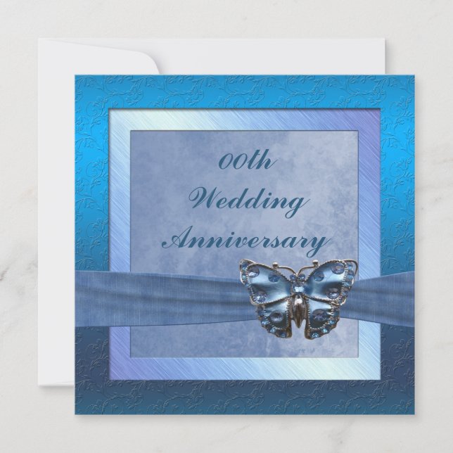 Invitation à la fête d'anniversaire papillon (Devant)