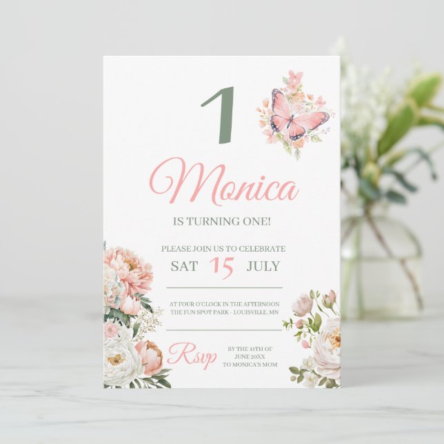 Invitation à la fête d'anniversaire personnalisée  (Debout devant)