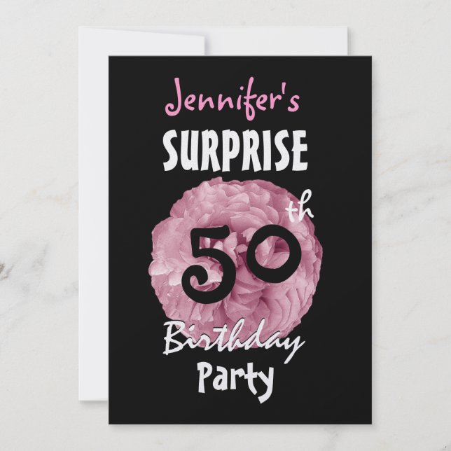 Invitation à la fête d'anniversaire personnalisée  (Devant)