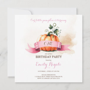 Invitation à la fête d'anniversaire Pink Little Ci