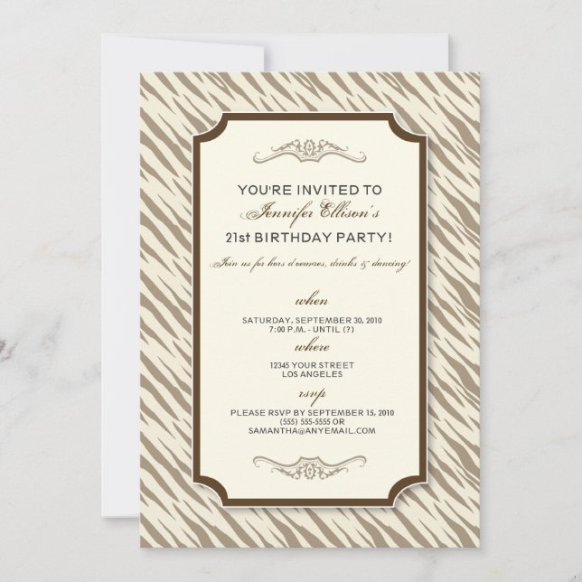 Invitation à la fête d'anniversaire Poster de anim (Devant)