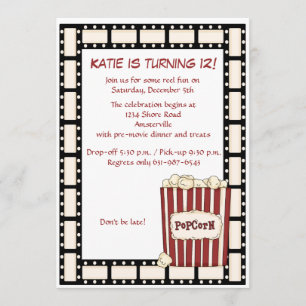 Invitation à la fête d'anniversaire Reel Time