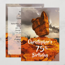 Invitation à la fête d'anniversaire, Rocher équili