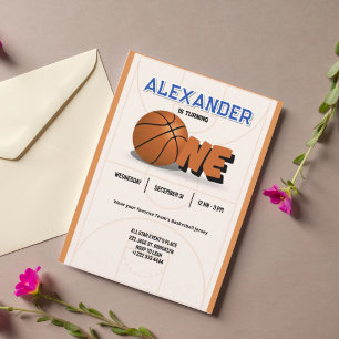 Invitation à la fête d'anniversaire Slam Dunk