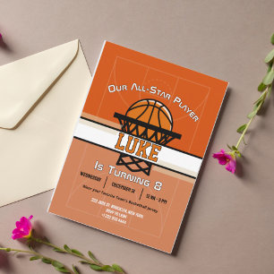 Invitation à la fête d'anniversaire Slam Dunk 