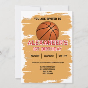 Invitation à la fête d'anniversaire Slam Dunk pour