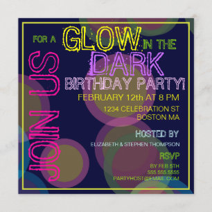 Invitation à la fête d'anniversaire sombre