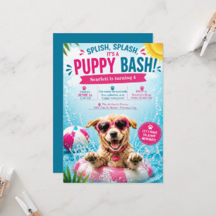 Invitation à la fête d'anniversaire Splash avec de