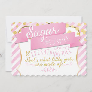 Invitation à la fête d'anniversaire Sugar & Spice 