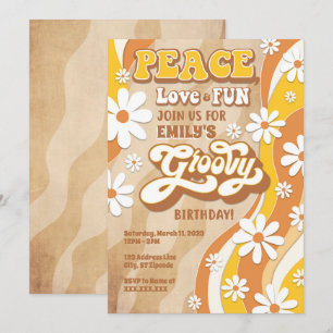 Invitation à la fête d'anniversaire super, Peace L