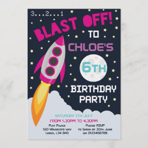 Invitation à la fête d'anniversaire sur le thème d