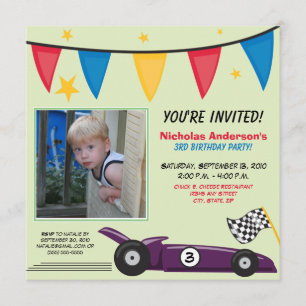 Invitation à la fête d'anniversaire sur mesure pou