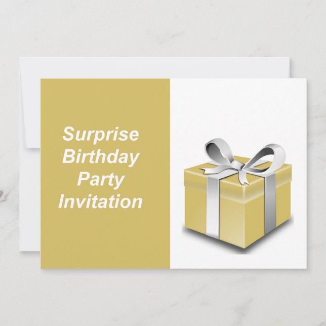 Invitation à la fête d'anniversaire surprise avec  (Devant)