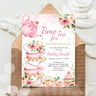 Invitation à la fête d'anniversaire Time for Tea
