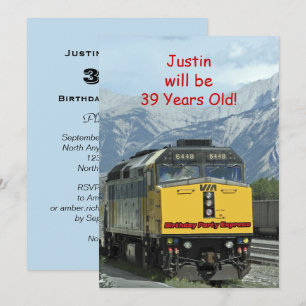 Invitation à la fête d'anniversaire, Train à deux