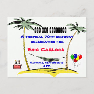Invitation à la fête d'anniversaire tropicale
