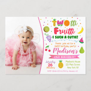 Invitation à la fête d'anniversaire Twotti frutti